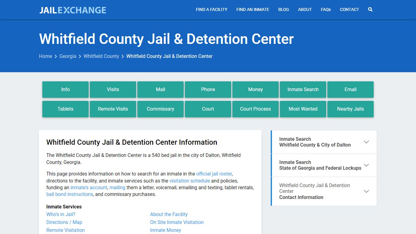 Whitfield County Jail & Detention Center - Jail Exchange